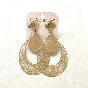 Gold Plated Post Filigree Earrings